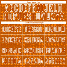 Загрузить изображение в средство просмотра галереи, Custom Texas Orange White-Bay Orange Digital Geometric Fragment Speckles Sublimation Soccer Uniform Jersey