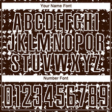 Load image into Gallery viewer, Custom Brown White Digital Geometric Fragment Speckles Sublimation Soccer Uniform Jersey