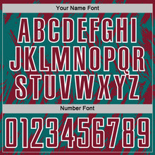 Charger l'image dans la galerie, Custom Teal Crimson-White Splatter Torn Sharp Brush Stroke Sublimation Soccer Uniform Jersey