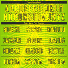 Charger l'image dans la galerie, Custom Neon Green Light Yellow-Black Brasil Geometric Chevron Sublimation Soccer Uniform Jersey