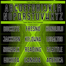 Charger l'image dans la galerie, Custom Black Neon Green-White Brasil Geometric Chevron Sublimation Soccer Uniform Jersey