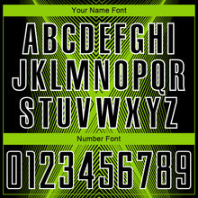Charger l'image dans la galerie, Custom Black Neon Green-White Brasil Geometric Chevron Sublimation Soccer Uniform Jersey