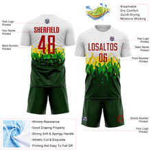 Load image into Gallery viewer, Custom White Red Green-Yellow Brasil Stadium Fan Sublimation Soccer Uniform Jersey