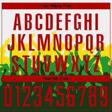 Load image into Gallery viewer, Custom White Red Green-Yellow Brasil Stadium Fan Sublimation Soccer Uniform Jersey