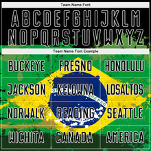 Charger l'image dans la galerie, Custom Black Green Yellow-Blue Brazil Flag Sublimation Soccer Uniform Jersey