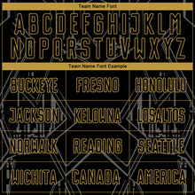 Charger l'image dans la galerie, Custom Black Old Gold-Steel Gray Brasil Geometric Sublimation Soccer Uniform Jersey