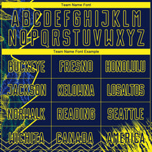 Charger l'image dans la galerie, Custom Blue Light Yellow Brasil Zigzag Tropical Palm Leaves Sublimation Soccer Uniform Jersey