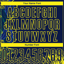 Charger l'image dans la galerie, Custom Blue Light Yellow Brasil Zigzag Tropical Palm Leaves Sublimation Soccer Uniform Jersey