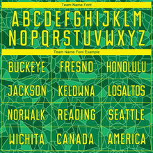 Charger l'image dans la galerie, Custom Green Light Yellow Brasil Geometric Fragment Sublimation Soccer Uniform Jersey