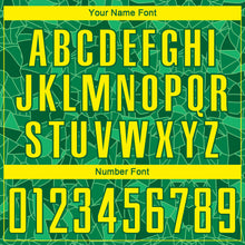 Charger l'image dans la galerie, Custom Green Light Yellow Brasil Geometric Fragment Sublimation Soccer Uniform Jersey
