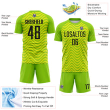 Загрузить изображение в средство просмотра галереи, Custom Green Black-Light Yellow Brasil Wave Sublimation Soccer Uniform Jersey
