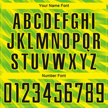 Charger l'image dans la galerie, Custom Light Yellow Black-Green Brasil Brush Stroke Stripe Sublimation Soccer Uniform Jersey