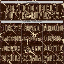 Load image into Gallery viewer, Custom Brown-Cream Abstract Network Crackle Sublimation Soccer Uniform Jersey