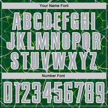 Load image into Gallery viewer, Custom Green Gray-White Abstract Network Crackle Sublimation Soccer Uniform Jersey