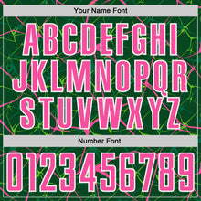 Charger l'image dans la galerie, Custom Green Pink-White Abstract Network Crackle Sublimation Soccer Uniform Jersey
