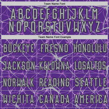 Load image into Gallery viewer, Custom Purple Gray-Black Abstract Network Crackle Sublimation Soccer Uniform Jersey