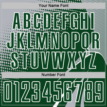Charger l'image dans la galerie, Custom Green Gray-White Halftone Dot Dynamic Curve Stripe Sublimation Soccer Uniform Jersey