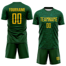 Charger l'image dans la galerie, Custom Green-Yellow Distressed Fragment Brush Stroke Sublimation Soccer Uniform Jersey