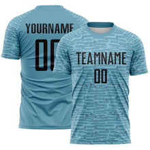 Charger l'image dans la galerie, Custom Shadow Blue-Black Distressed Fragment Brush Stroke Sublimation Soccer Uniform Jersey