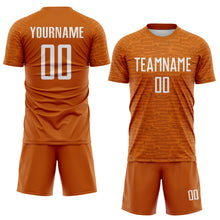 Charger l'image dans la galerie, Custom Texas Orange-White Distressed Fragment Brush Stroke Sublimation Soccer Uniform Jersey