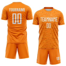 Charger l'image dans la galerie, Custom Bay Orange-White Distressed Fragment Brush Stroke Sublimation Soccer Uniform Jersey