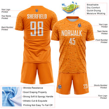 Charger l'image dans la galerie, Custom Bay Orange-White Distressed Fragment Brush Stroke Sublimation Soccer Uniform Jersey
