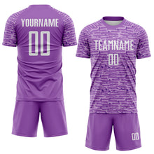 Charger l'image dans la galerie, Custom Medium Purple-White Distressed Fragment Brush Stroke Sublimation Soccer Uniform Jersey