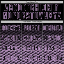 Load image into Gallery viewer, Custom Black-Light Purple Geometric Wave Gradient Sublimation Soccer Uniform Jersey