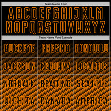 Laden Sie das Bild in den Galerie-Viewer, Custom Black-Bay Orange Geometric Wave Gradient Sublimation Soccer Uniform Jersey