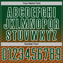 Load image into Gallery viewer, Custom Green Orange-White Geometric Wave Gradient Sublimation Soccer Uniform Jersey