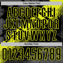 Load image into Gallery viewer, Custom Black-Neon Yellow Grunge Splatter Brush Stroke Sublimation Soccer Uniform Jersey