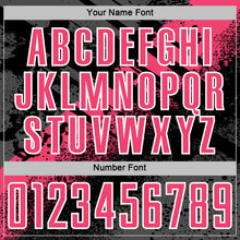 Load image into Gallery viewer, Custom Black Neon Pink-White Grunge Splatter Brush Stroke Sublimation Soccer Uniform Jersey