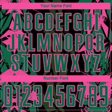 Laden Sie das Bild in den Galerie-Viewer, Custom Black Kelly Green-Pink Geometric Shard Grunge Splash Sublimation Soccer Uniform Jersey