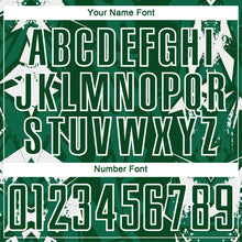 Load image into Gallery viewer, Custom Green-White Geometric Shard Grunge Splash Sublimation Soccer Uniform Jersey