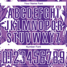Load image into Gallery viewer, Custom Purple-White Geometric Shard Grunge Splash Sublimation Soccer Uniform Jersey