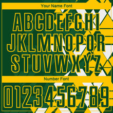 Load image into Gallery viewer, Custom Green Yellow-White Geometric Grid Gradient Sublimation Soccer Uniform Jersey