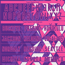 Load image into Gallery viewer, Custom Purple Pink-White Geometric Grid Gradient Sublimation Soccer Uniform Jersey