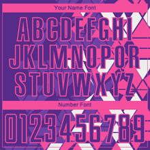 Load image into Gallery viewer, Custom Purple Pink-White Geometric Grid Gradient Sublimation Soccer Uniform Jersey
