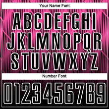 Load image into Gallery viewer, Custom Black Pink-White Spiked Sharp Lines Gradient Sublimation Soccer Uniform Jersey