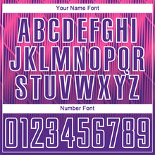 Load image into Gallery viewer, Custom Purple Pink-White Spiked Sharp Lines Gradient Sublimation Soccer Uniform Jersey