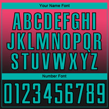 Load image into Gallery viewer, Custom Neon Pink Aqua-Black Gradient Style Twinkle Star Sublimation Soccer Uniform Jersey