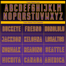 Load image into Gallery viewer, Custom Black Purple-Gold Gradient Style Twinkle Star Sublimation Soccer Uniform Jersey