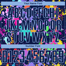 Load image into Gallery viewer, Custom Graffiti Pattern Navy-Light Blue Paint Splatter Sublimation Soccer Uniform Jersey