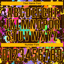 Load image into Gallery viewer, Custom Graffiti Pattern Brown-Gold Paint Splatter Sublimation Soccer Uniform Jersey
