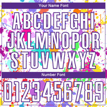 Charger l'image dans la galerie, Custom Graffiti Pattern White-Purple Paint Splatter Sublimation Soccer Uniform Jersey