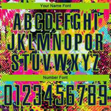 Laden Sie das Bild in den Galerie-Viewer, Custom Graffiti Pattern Navy-Neon Green Paint Splatter Sublimation Soccer Uniform Jersey