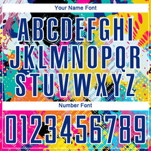 Load image into Gallery viewer, Custom Graffiti Pattern Royal-White Paint Splatter Sublimation Soccer Uniform Jersey