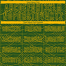 Charger l'image dans la galerie, Custom Green-Gold Abstract Wave Lines Interlocking Sublimation Soccer Uniform Jersey