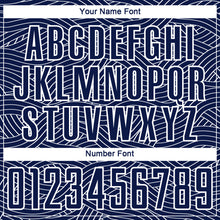 Charger l'image dans la galerie, Custom Navy-White Abstract Wave Lines Interlocking Sublimation Soccer Uniform Jersey