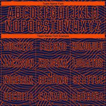 Charger l'image dans la galerie, Custom Navy-Orange Abstract Wave Lines Interlocking Sublimation Soccer Uniform Jersey